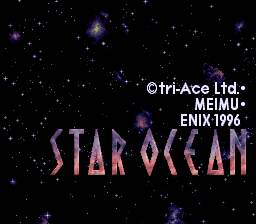Star Ocean (Japan) Title Screen